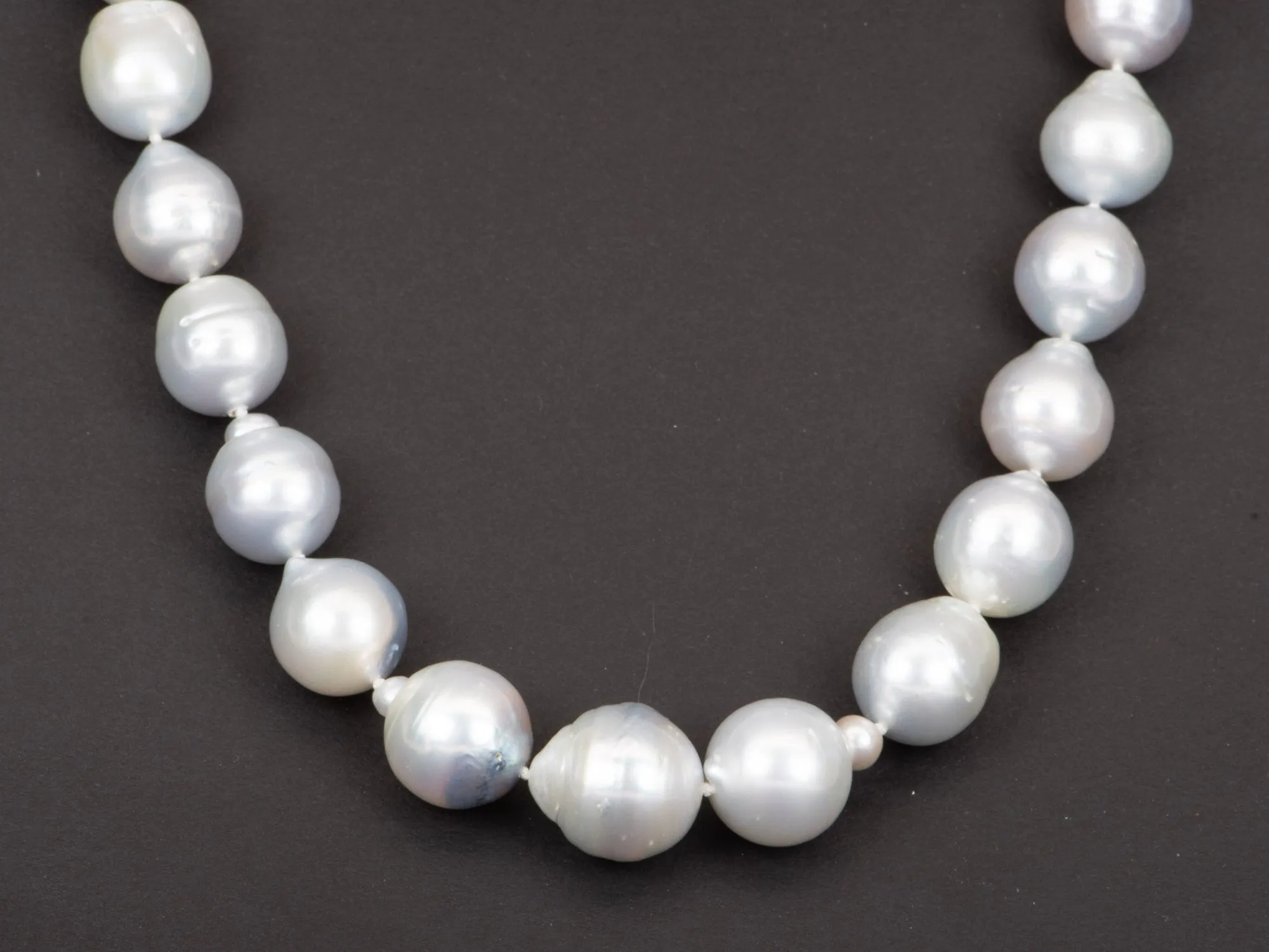 12-16mm South Sea Baroque Pearl Hand Knotted Necklace with 14K White Gold Clasp R4327