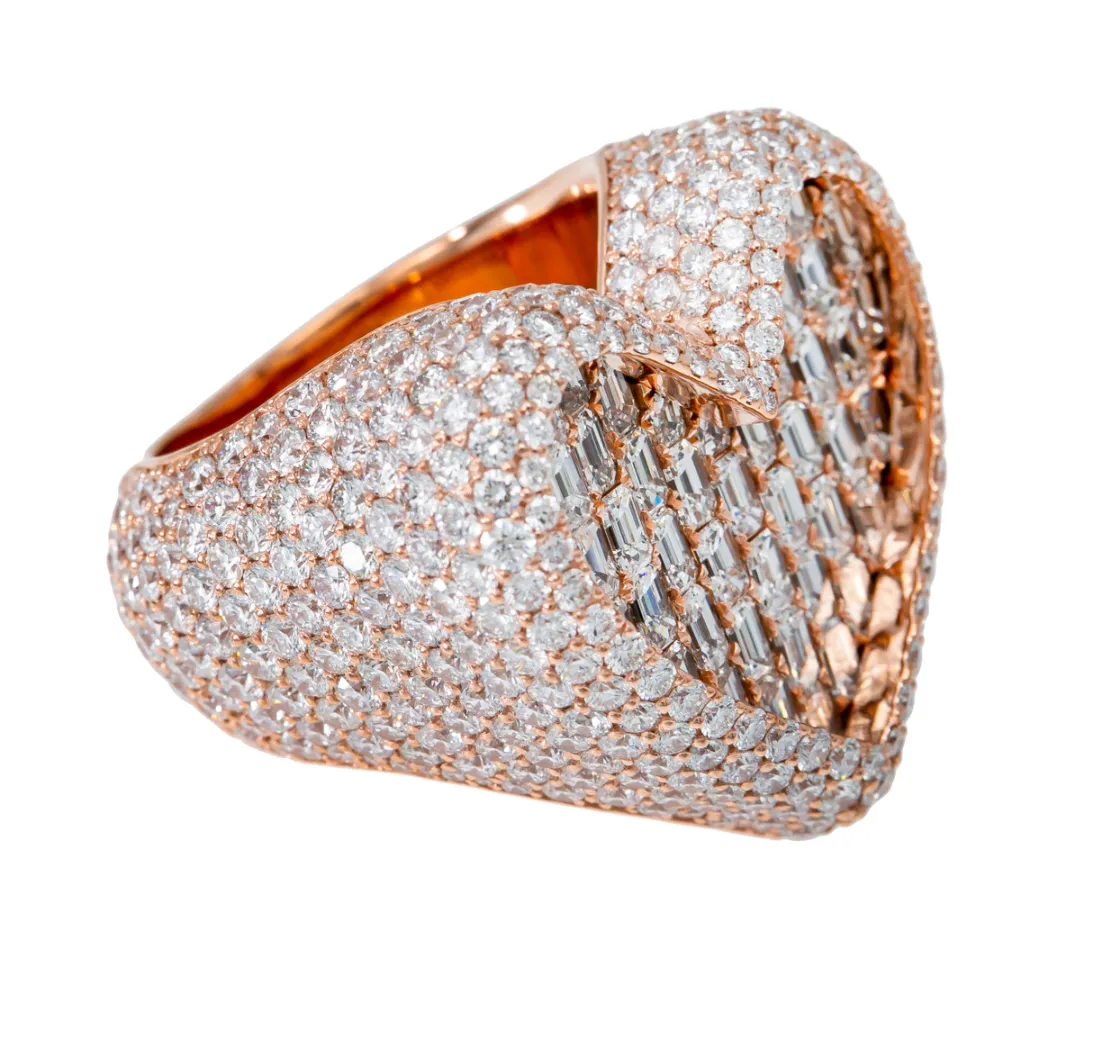 14K Gold Diamond Heart Ring