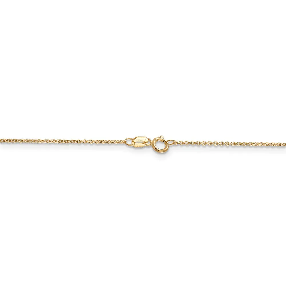 14k Yellow Gold & Rhodium Daddy's Princess Script Necklace