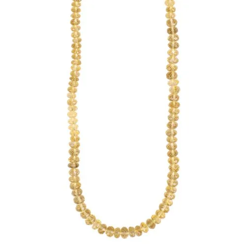 20 Gold and Citrine Beaded Necklace