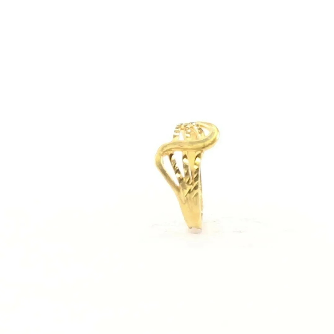 22k Ring Solid Gold ELEGANT Charm Geometric Band SIZE 5.25 RESIZABLE r2114