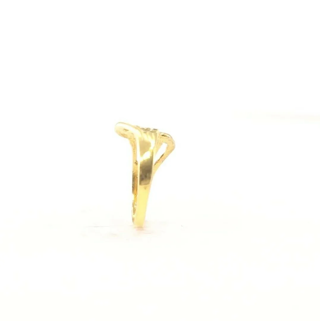 22k Ring Solid Gold ELEGANT Charm Geometric Band SIZE 5.25 RESIZABLE r2114