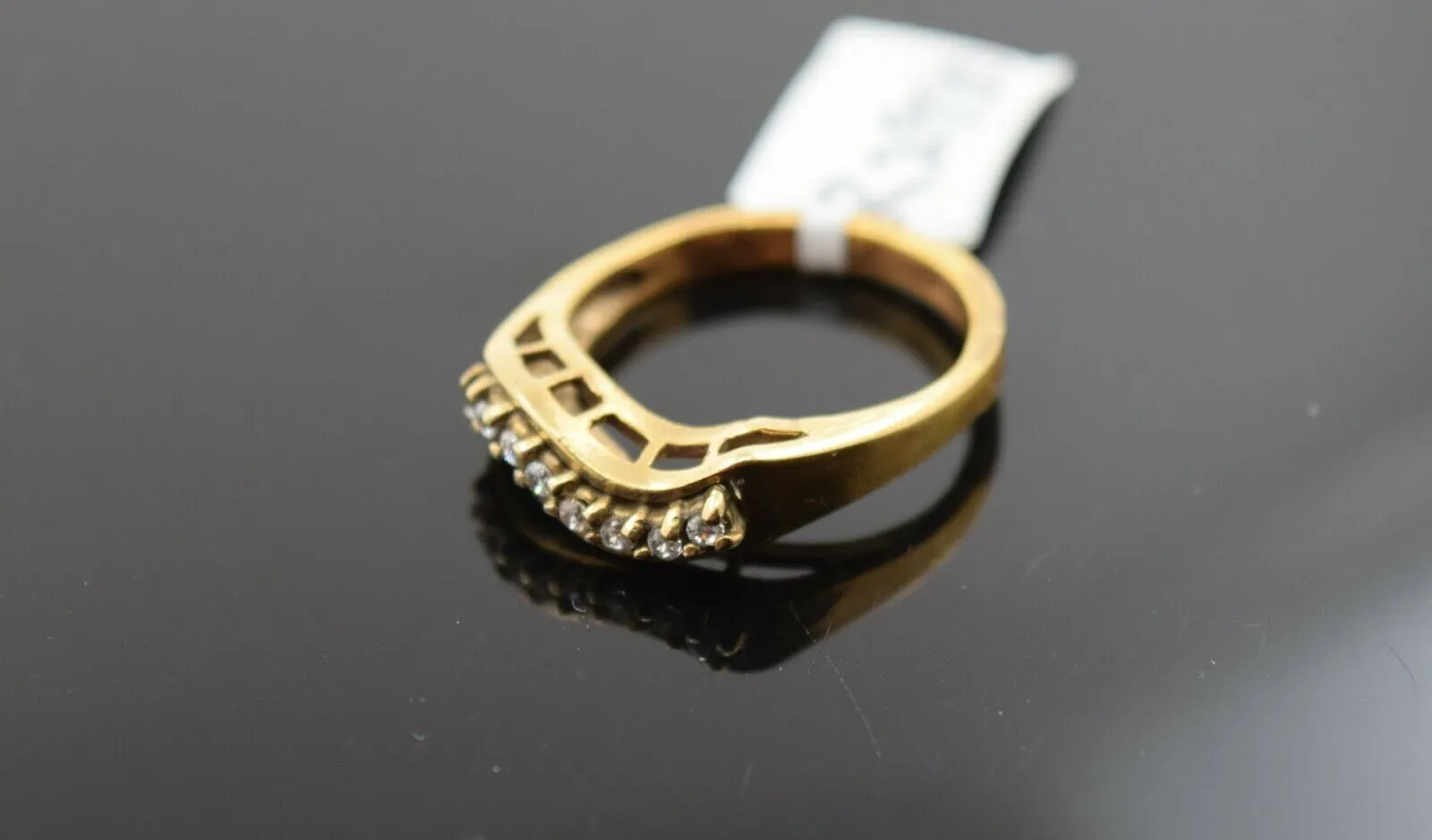 22k Ring Solid Gold ELEGANT Charm Ladies Band SIZE 6.5 RESIZABLE r2930mon