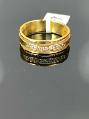 22k Ring Solid Gold ELEGANT Charm Ladies Band SIZE 7 RESIZABLE r2925mon