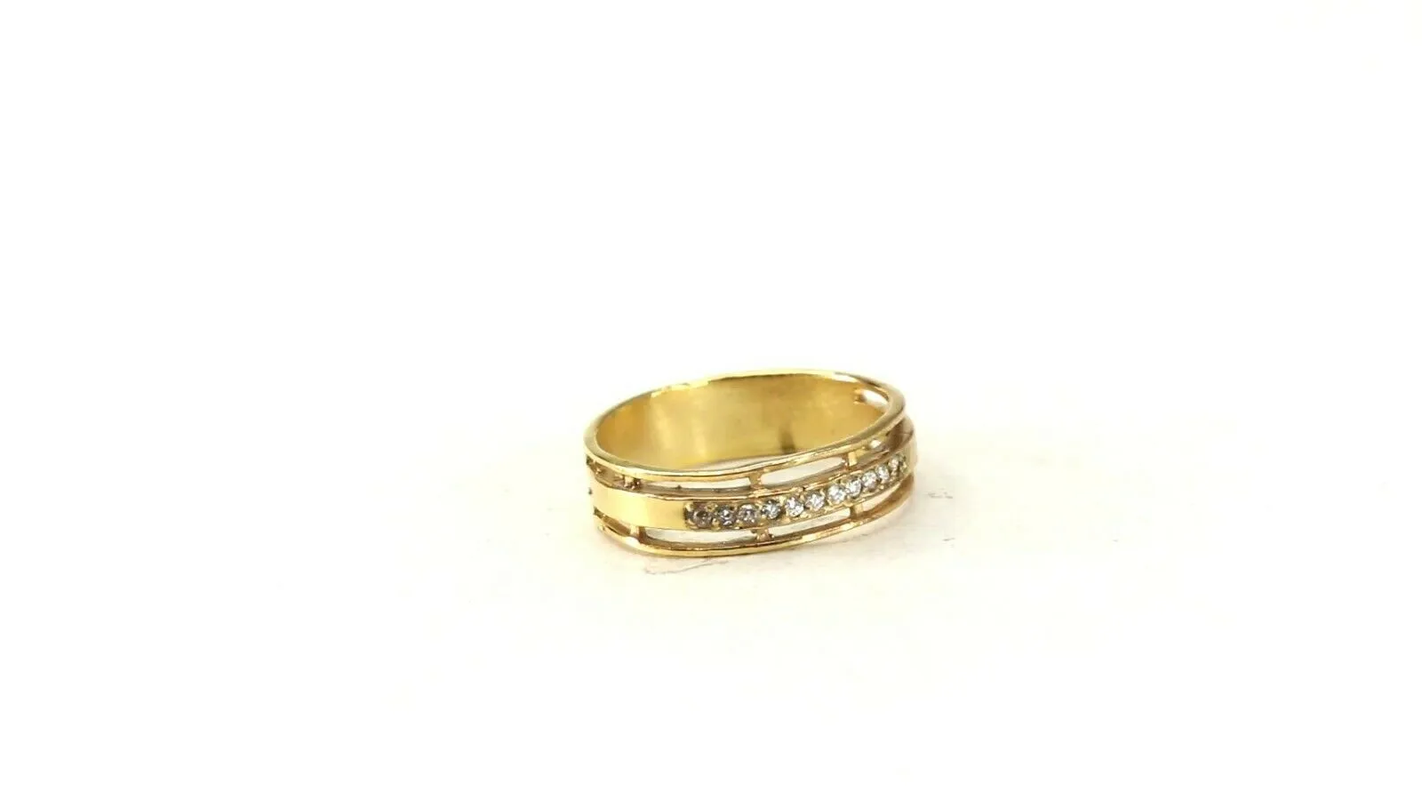 22k Ring Solid Gold ELEGANT Charm Ladies Band SIZE 7 RESIZABLE r2925mon