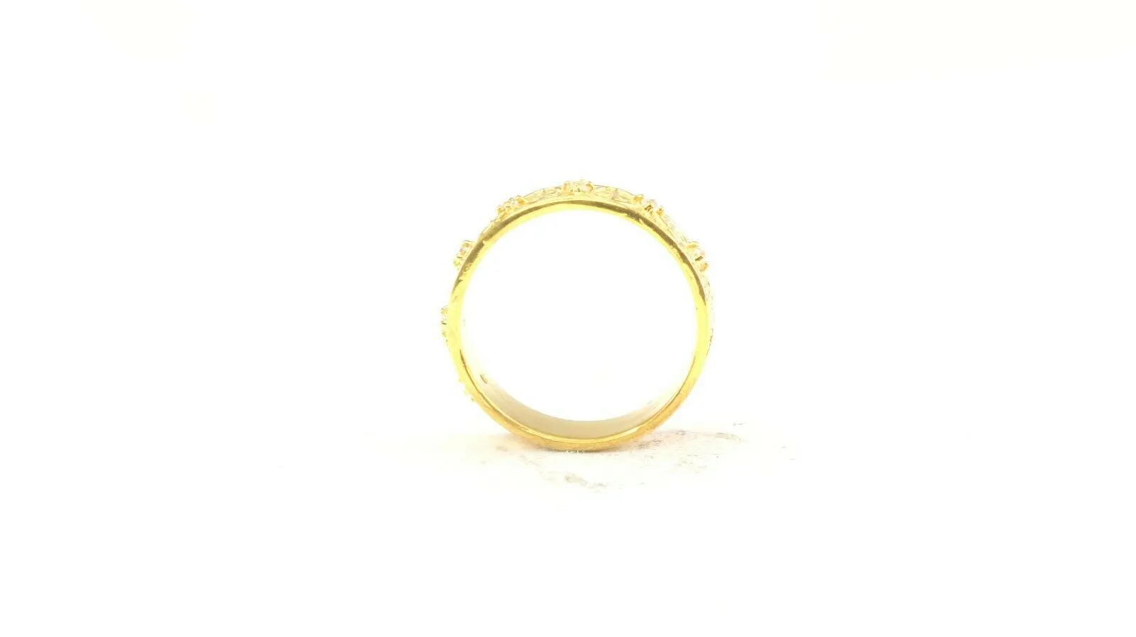 22k Ring Solid Gold ELEGANT Charm Ladies Band SIZE 7.75 RESIZABLE r2535mon