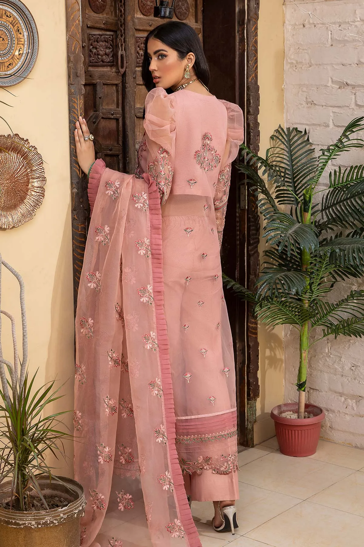 3 Pc Unstitched Embroidered Chiffon CHM-02