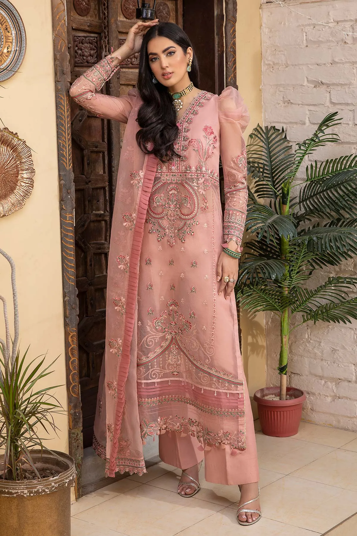 3 Pc Unstitched Embroidered Chiffon CHM-02