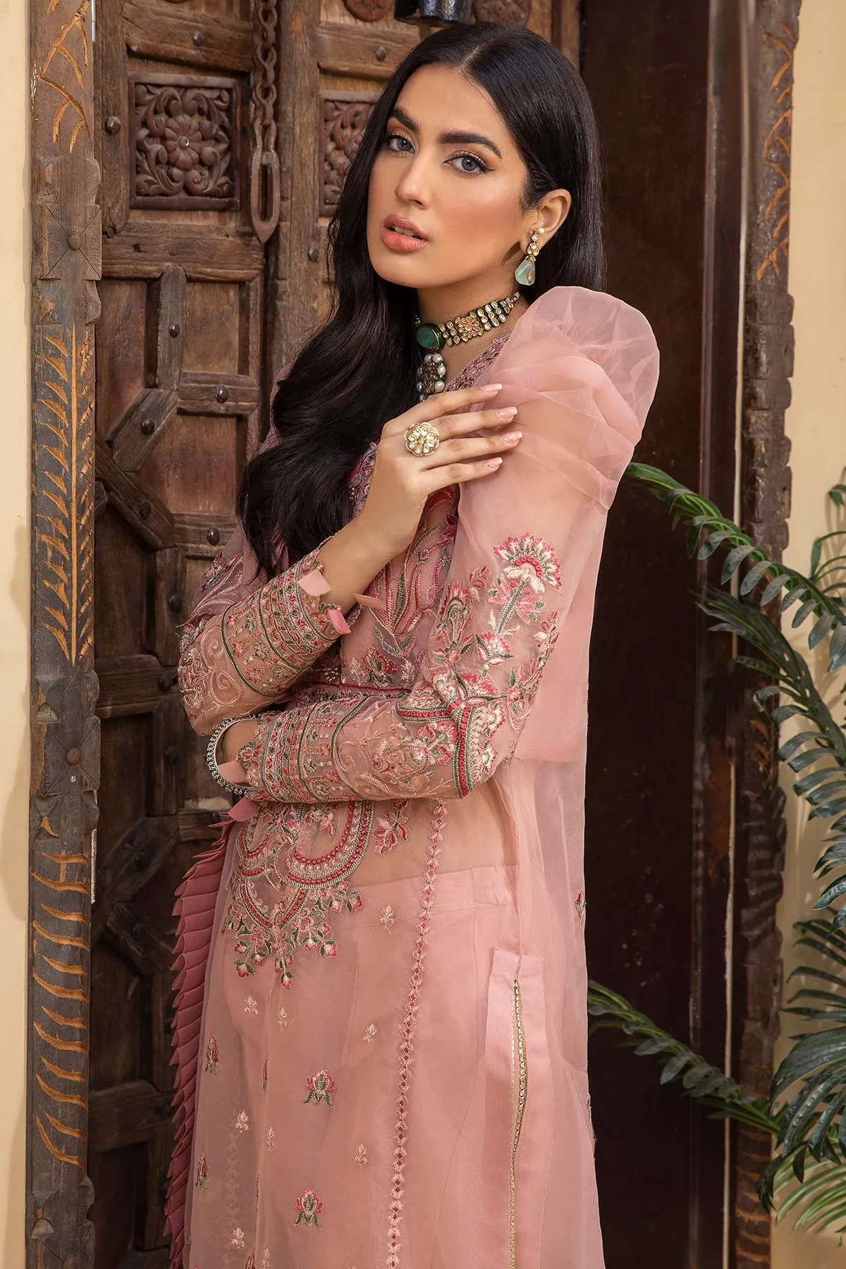 3 Pc Unstitched Embroidered Chiffon CHM-02