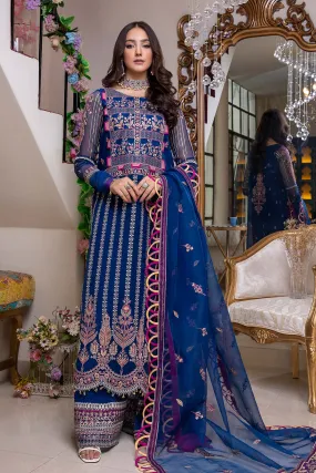 3 Pc Unstitched Embroidered Chiffon CHM-03