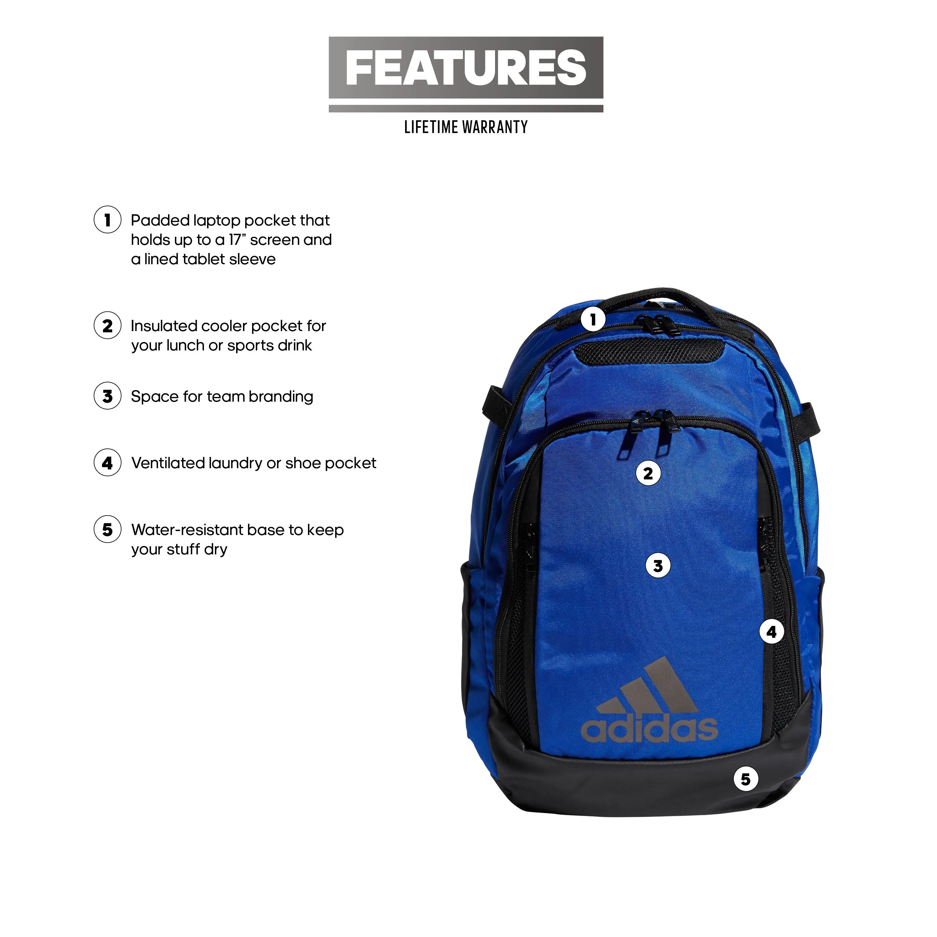 adidas 5-Star Team Backpack | 5146825