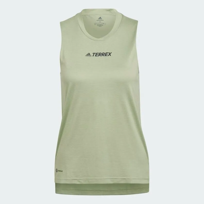 adidas Womens Terrex Multi Trail Running Tank Top Lime Aeroready Vest