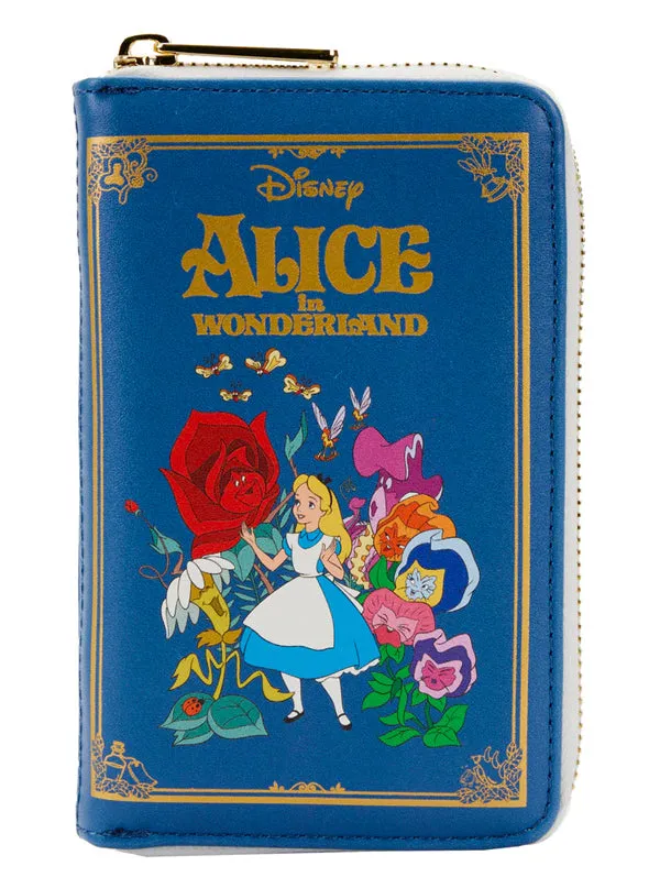 Alice In Wonderland Book Zip Around Wallet