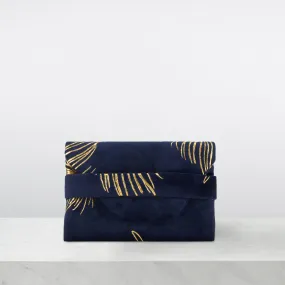 AOIFE MULLANE Printed Flap Clutch - Navy