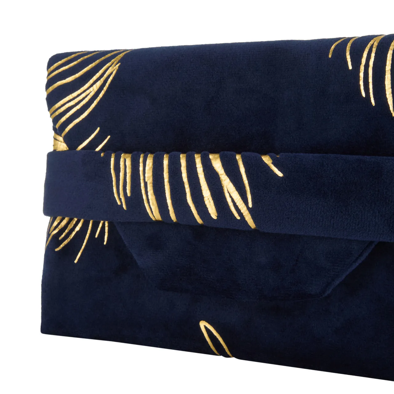 AOIFE MULLANE Printed Flap Clutch - Navy