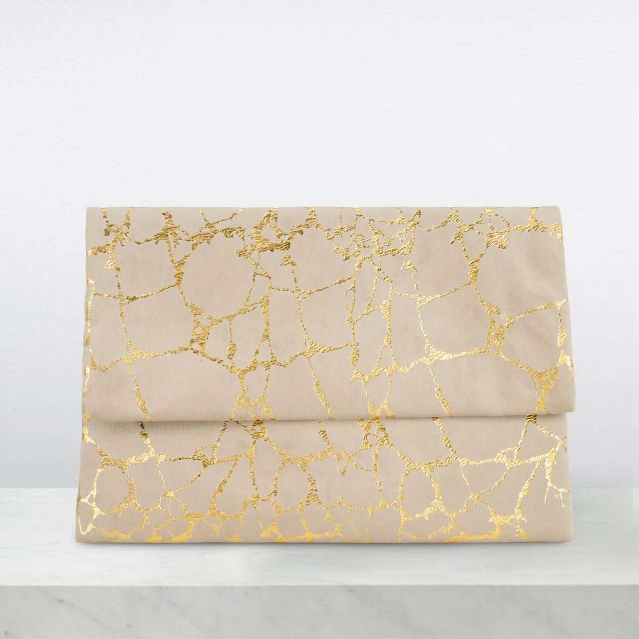 AOIFE MULLANE Printed Flap Clutch - Vanilla