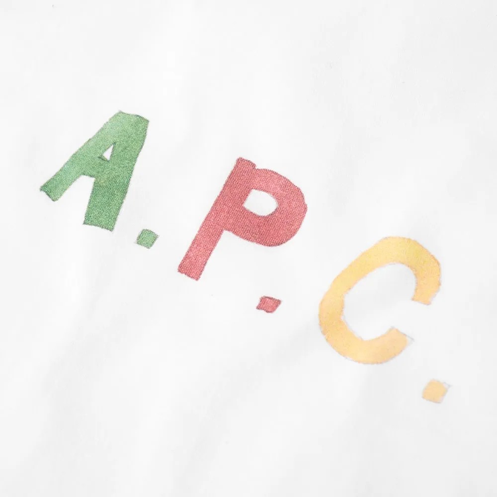 A.P.C. Colours Logo TeeWhite