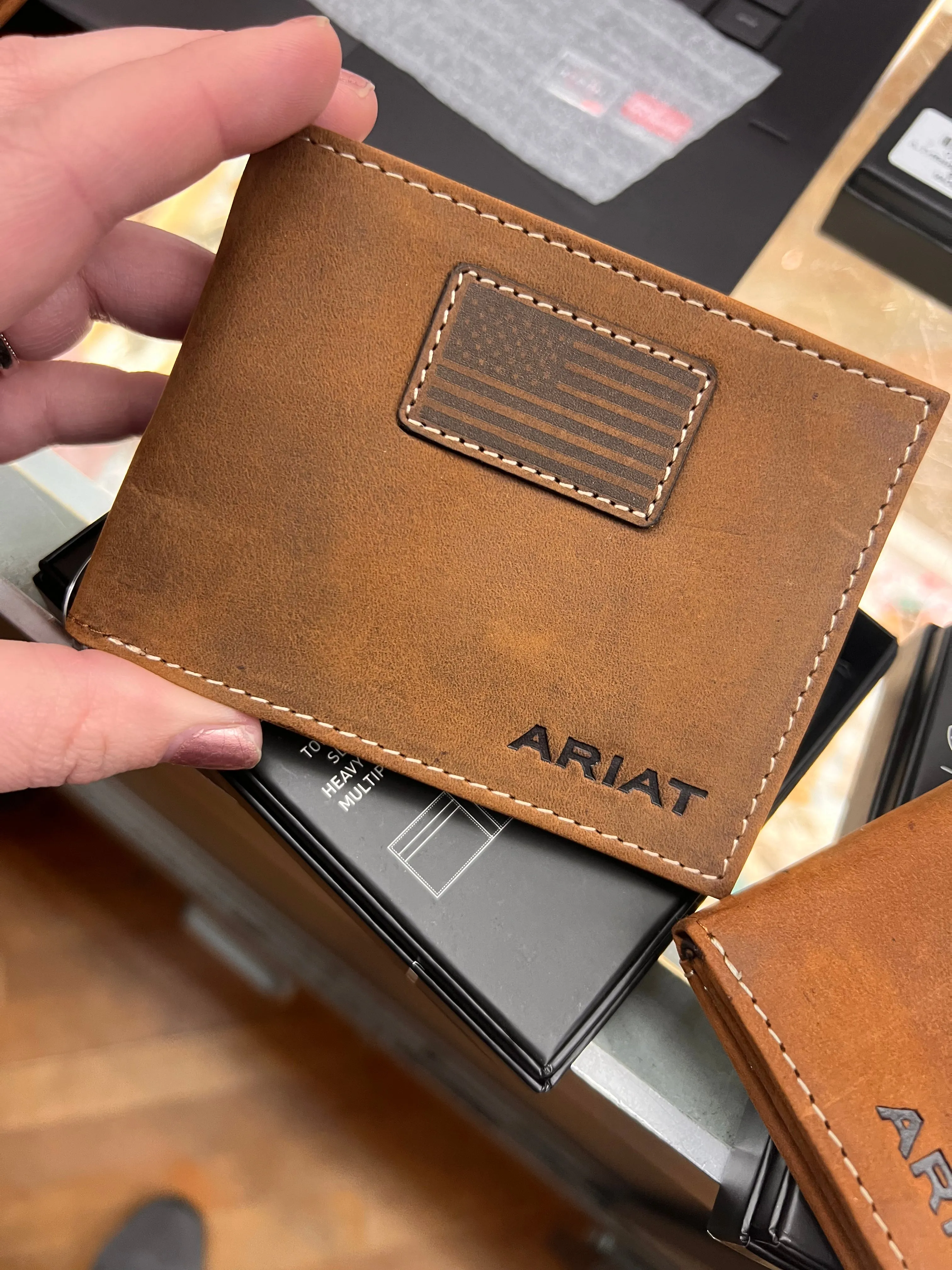 Ariat Flag Patch Wallet