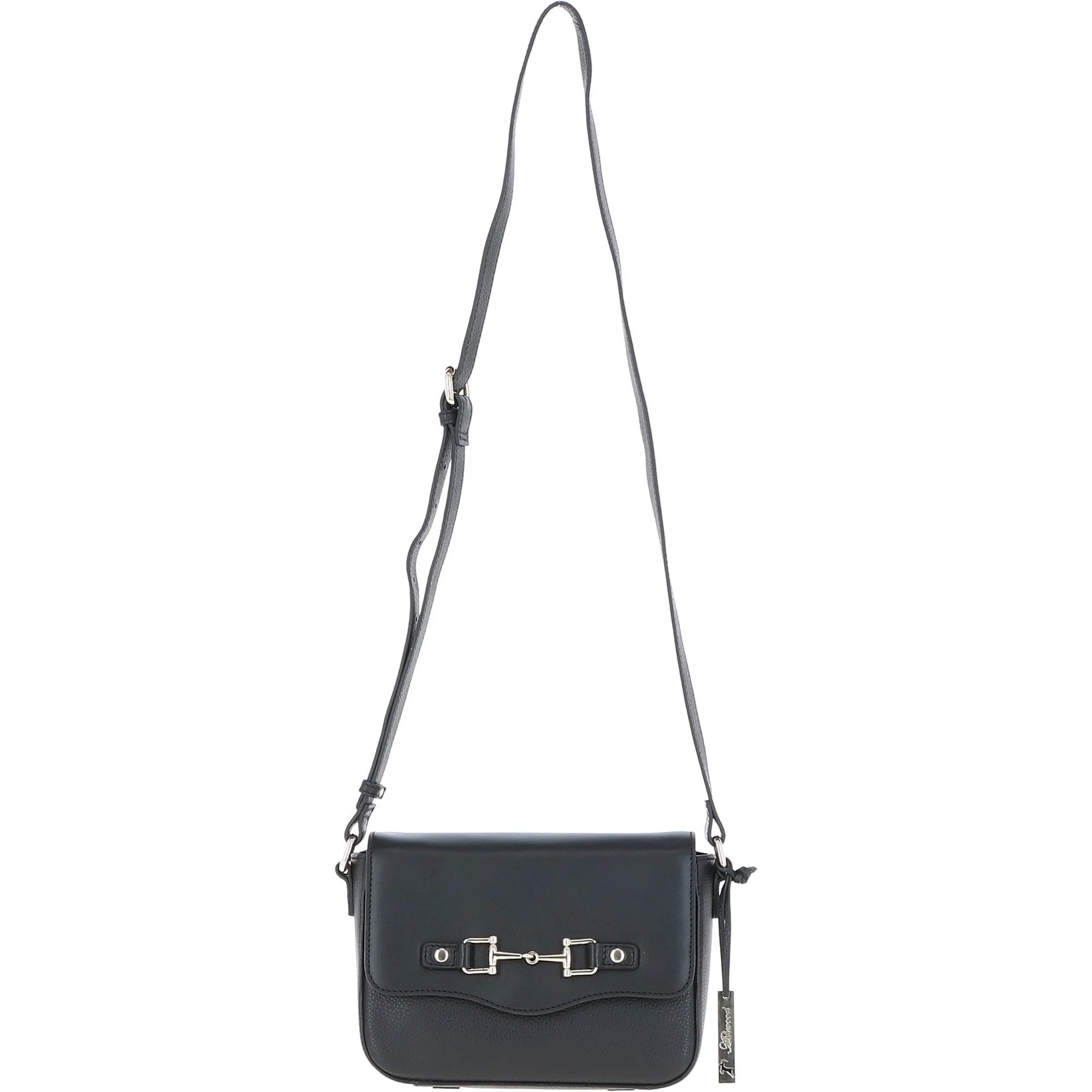 Ashwood Flap Over Leather Crossbody Bag Black: Z-75