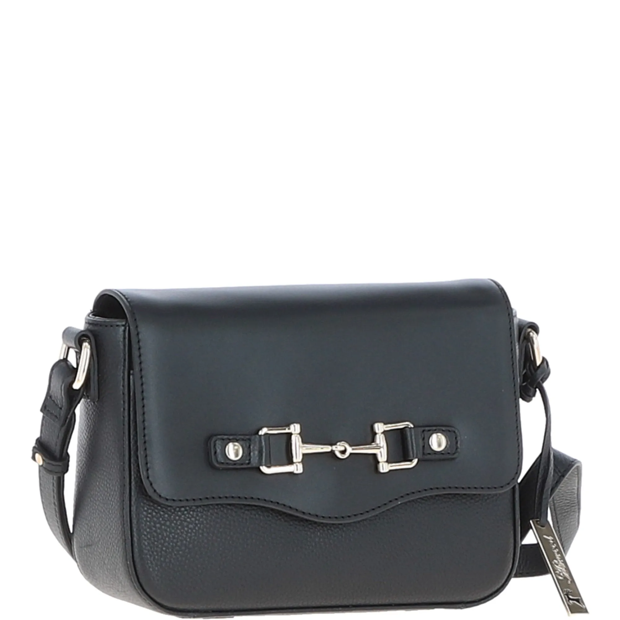 Ashwood Flap Over Leather Crossbody Bag Black: Z-75