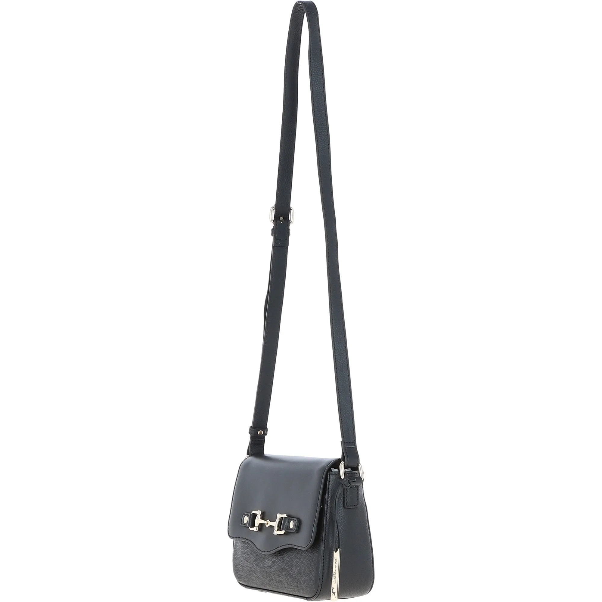 Ashwood Flap Over Leather Crossbody Bag Black: Z-75