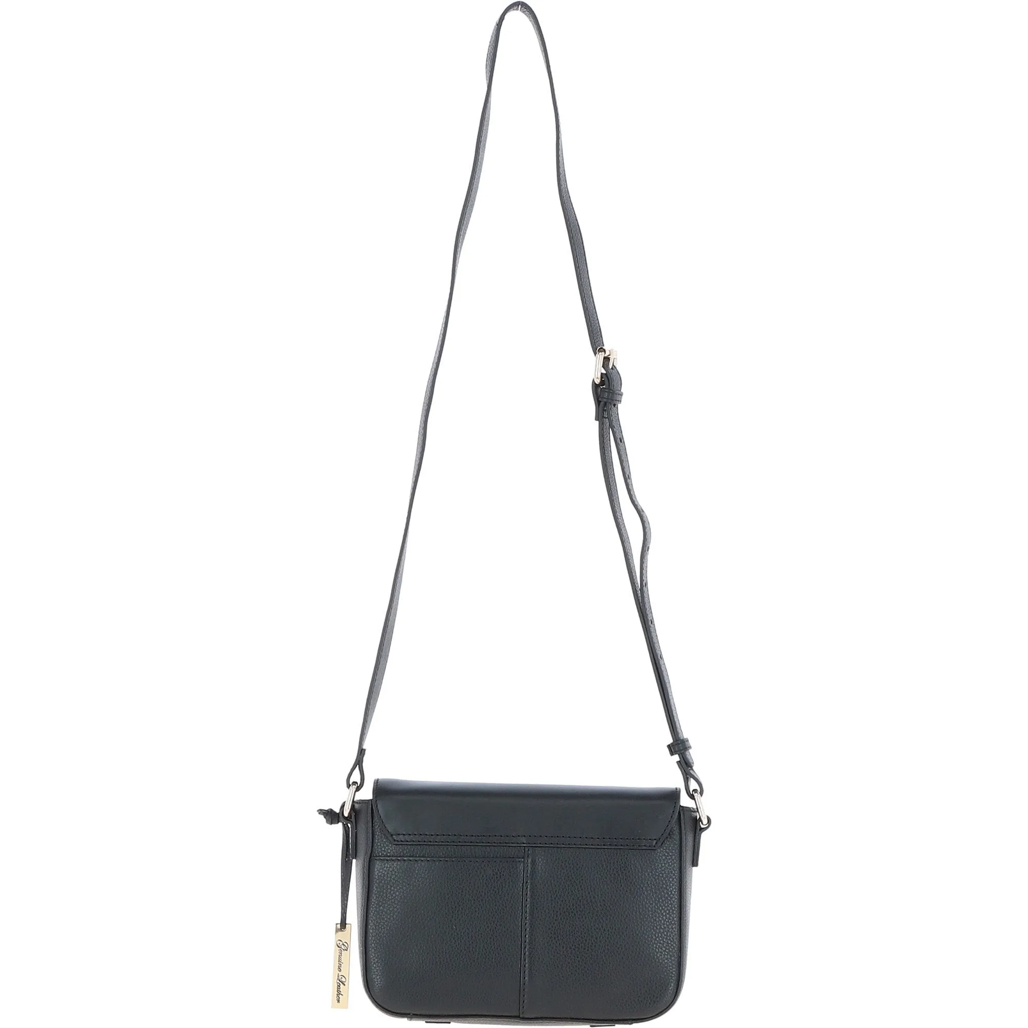 Ashwood Flap Over Leather Crossbody Bag Black: Z-75