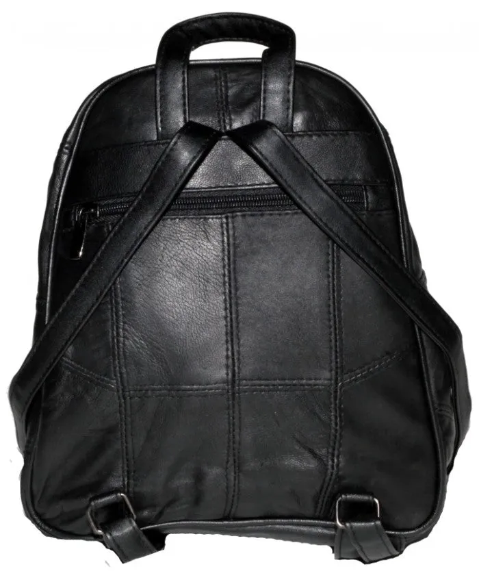 Black Sheep Nappa Double Compartment Medium Backpack