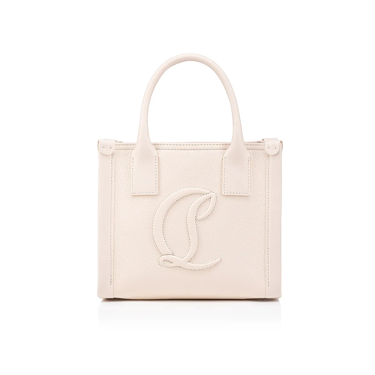 By My Side mini Tote bag - Grained calf leather - Leche