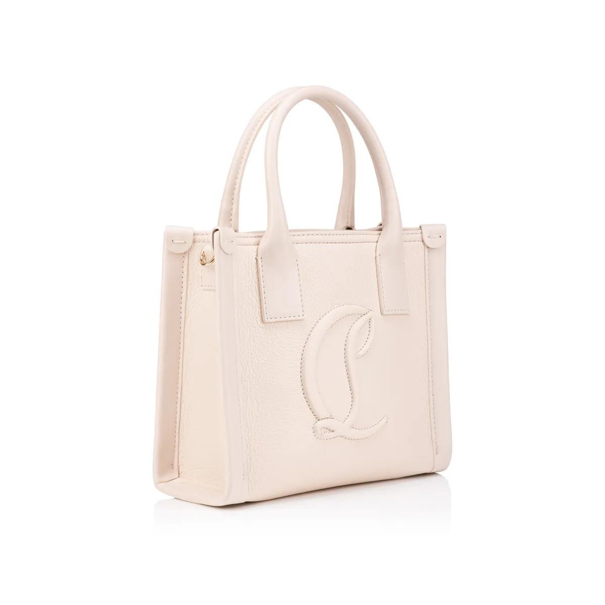 By My Side mini Tote bag - Grained calf leather - Leche