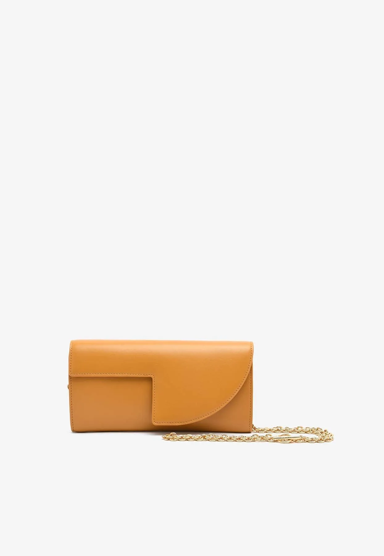 Calf Leather Chain Clutch Bag