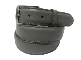 Calf Skin Pebble Belt Gray Classic