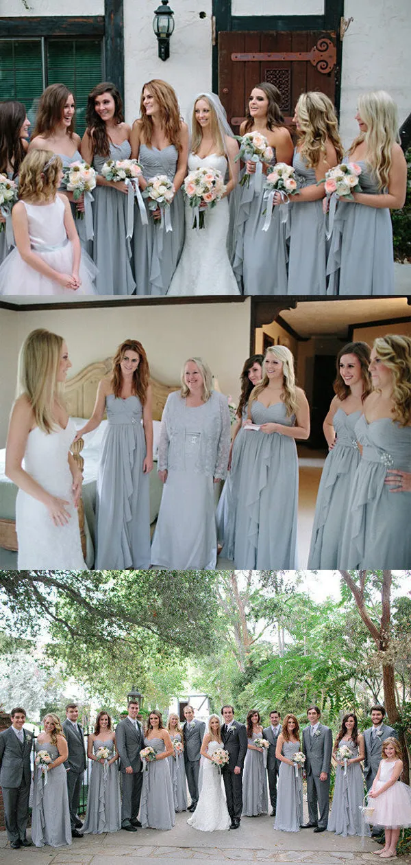 Charming Straight A-line Floor Length Bridesmaid Dresses.DB10469