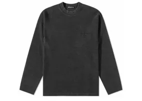 Cole Buxton Homage Lightweight WaffleL/S Black Tee