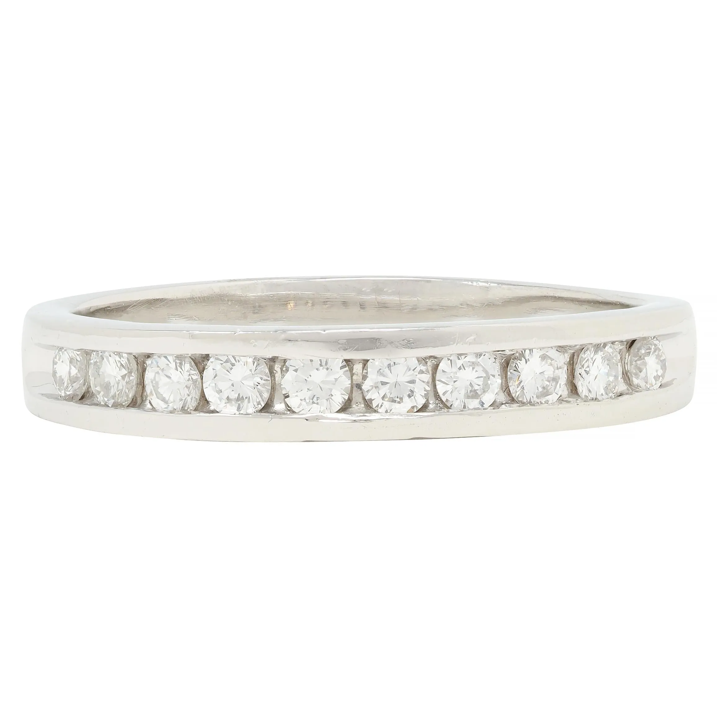 Contemporary 0.46 CTW Diamond Platinum Channel Band Ring