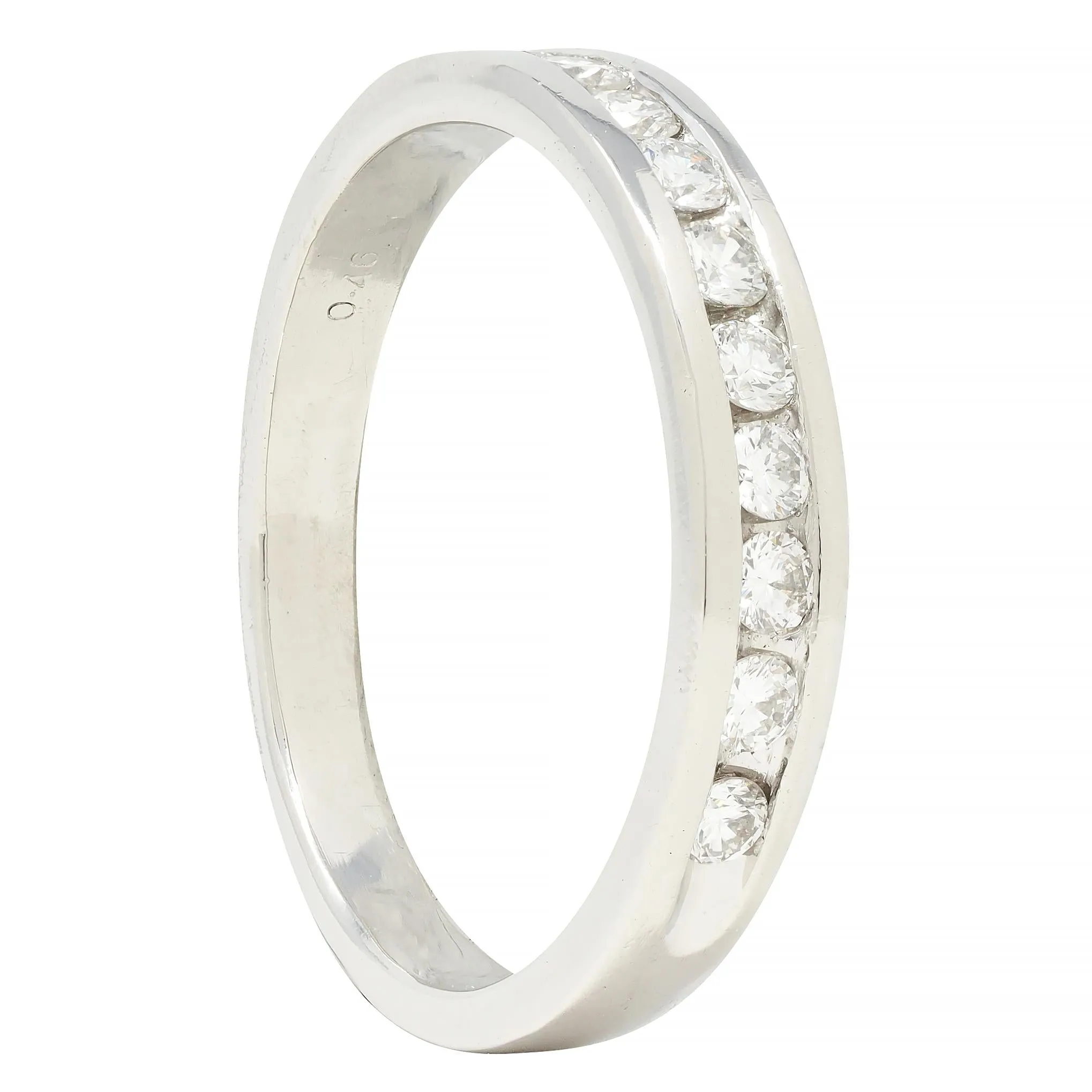 Contemporary 0.46 CTW Diamond Platinum Channel Band Ring