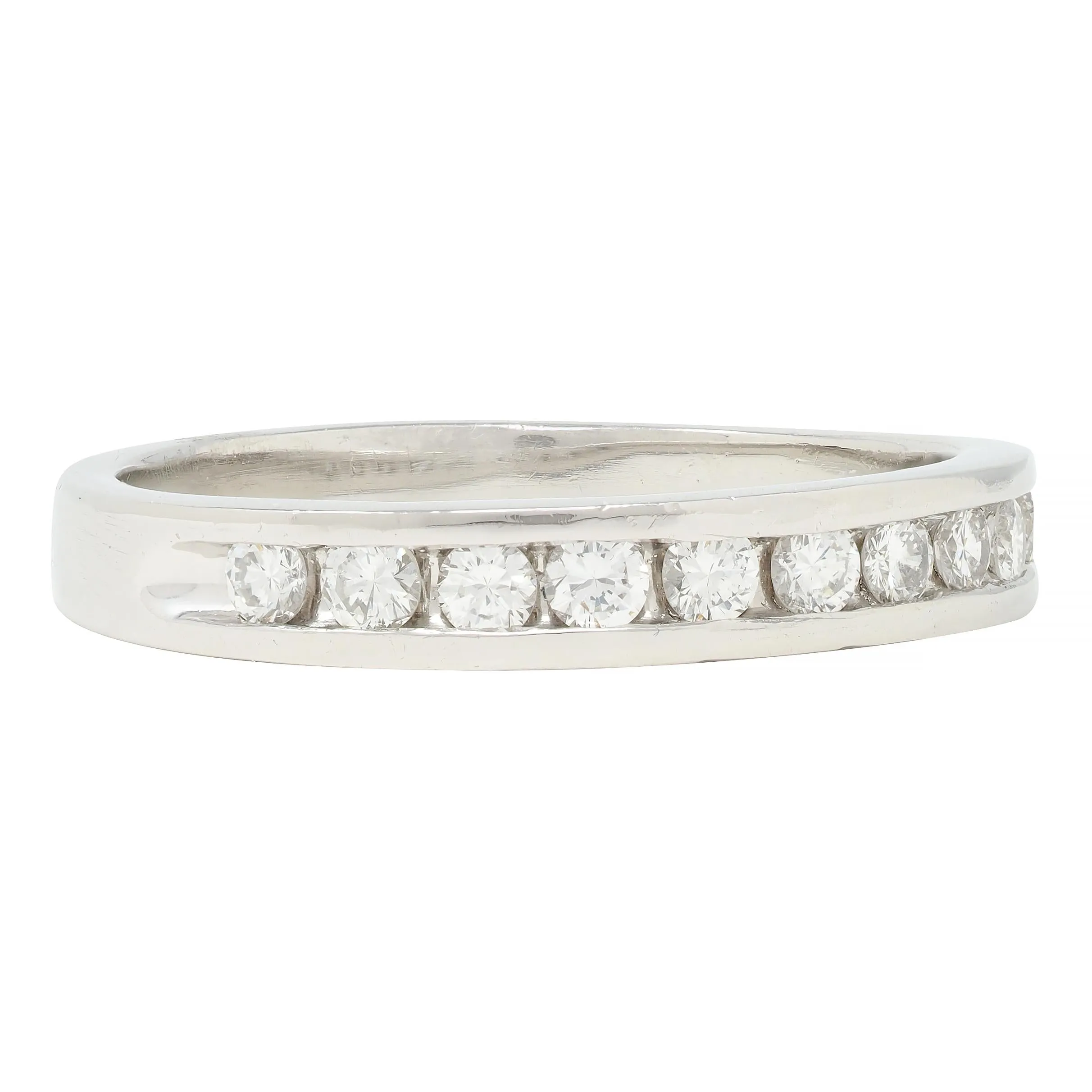 Contemporary 0.46 CTW Diamond Platinum Channel Band Ring