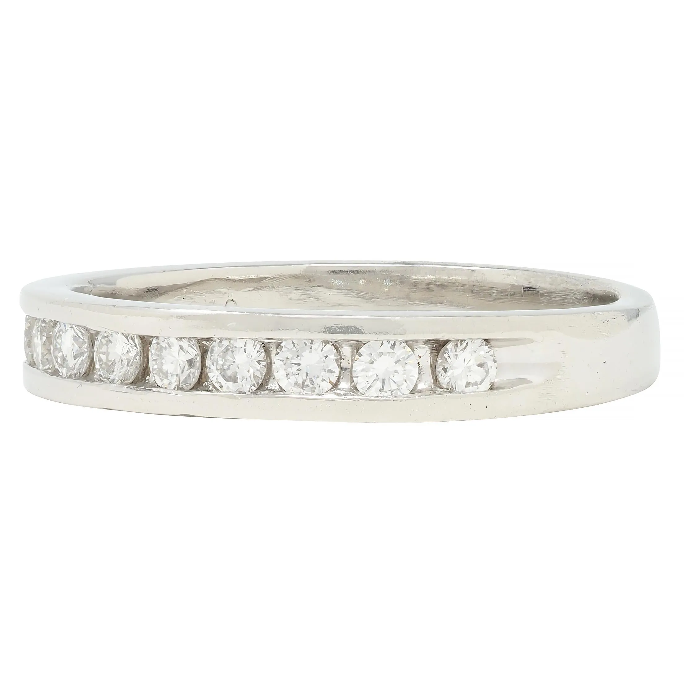 Contemporary 0.46 CTW Diamond Platinum Channel Band Ring