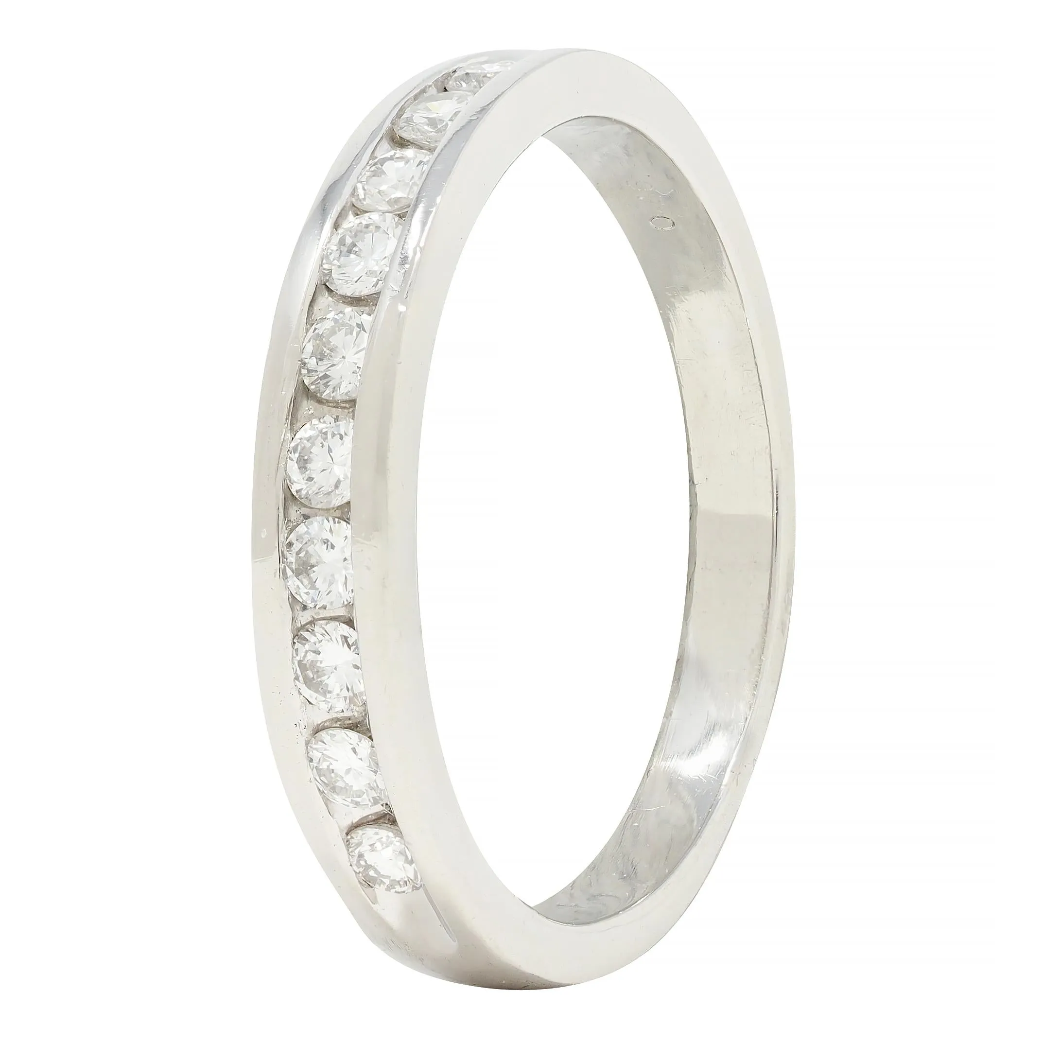 Contemporary 0.46 CTW Diamond Platinum Channel Band Ring