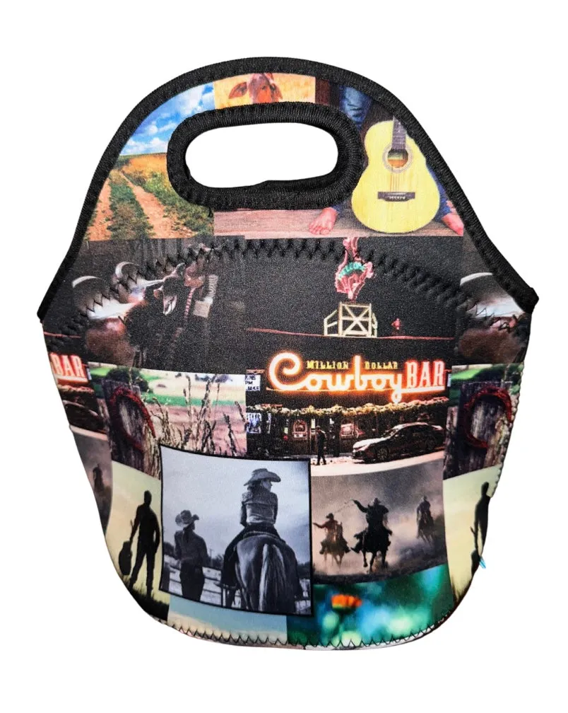 Cowboy Collage Lunch Tote