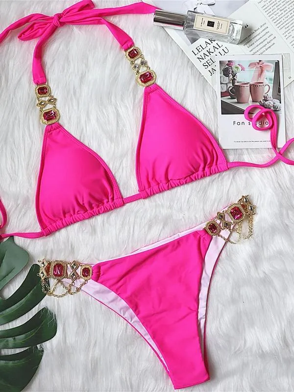 Crystal Diamond Multiple Colour Bikini