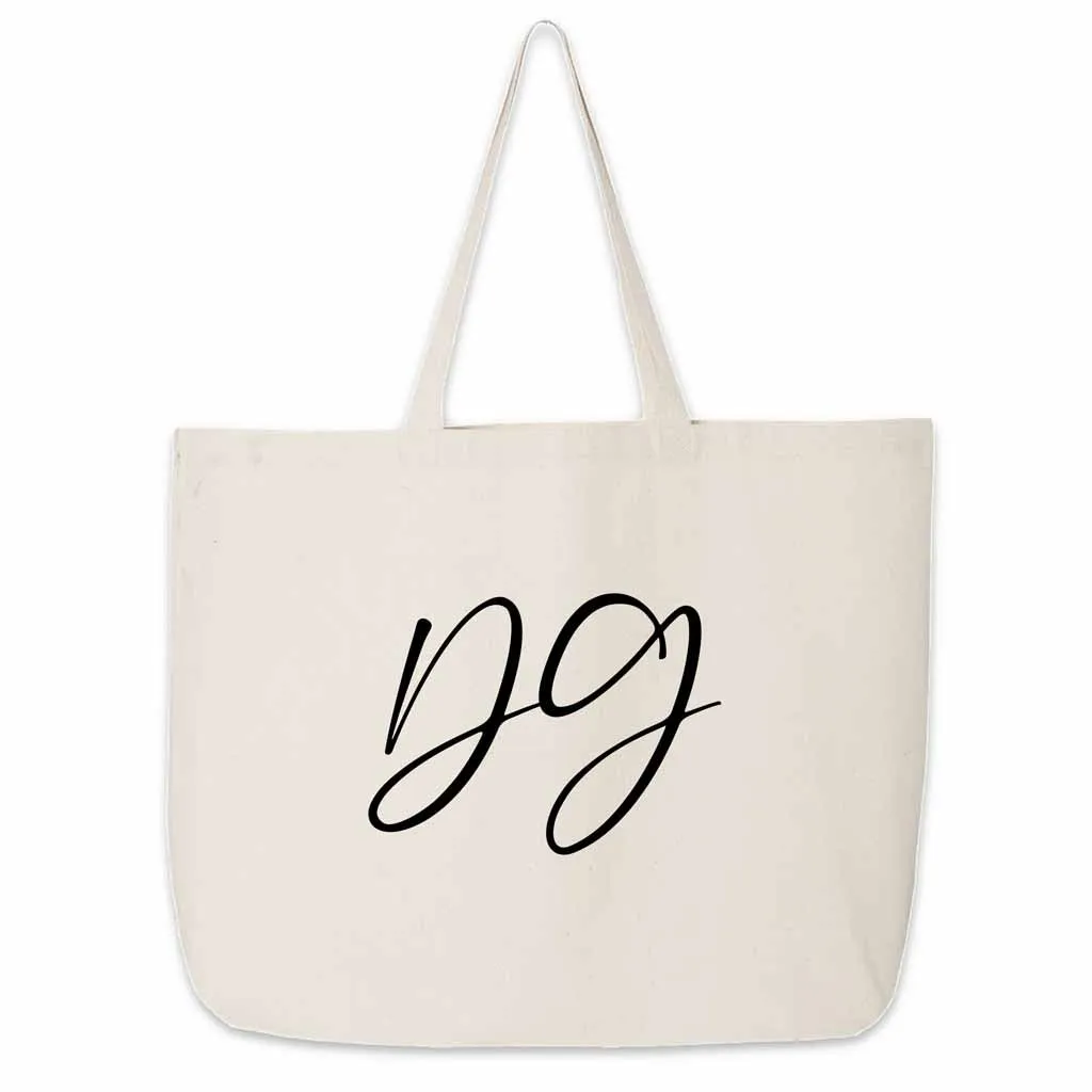 Delta Gamma Script Writing Nickname Canvas Tote Bag