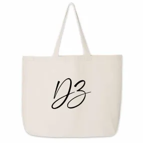 Delta Zeta Script Writing Nickname Canvas Tote Bag