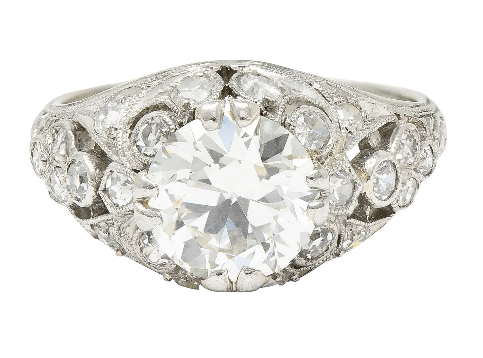 Edwardian 2.33 CTW Diamond Platinum Engagement Ring