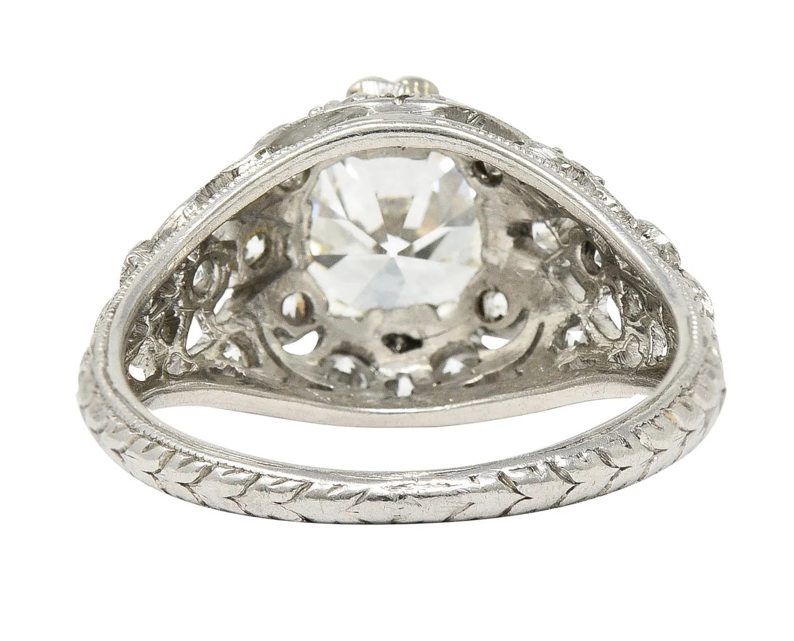 Edwardian 2.33 CTW Diamond Platinum Engagement Ring