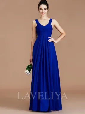 Empire Sweetheart Ruffles Floor-Length Chiffon Bridesmaid Dress  #ZB230184