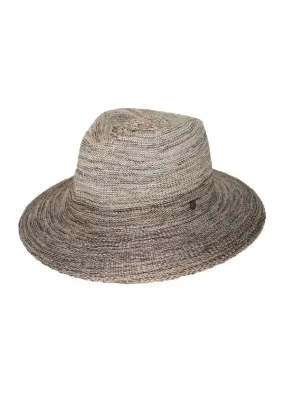 Evoke Hat Ladies Maddi Fedora Mixed Brown