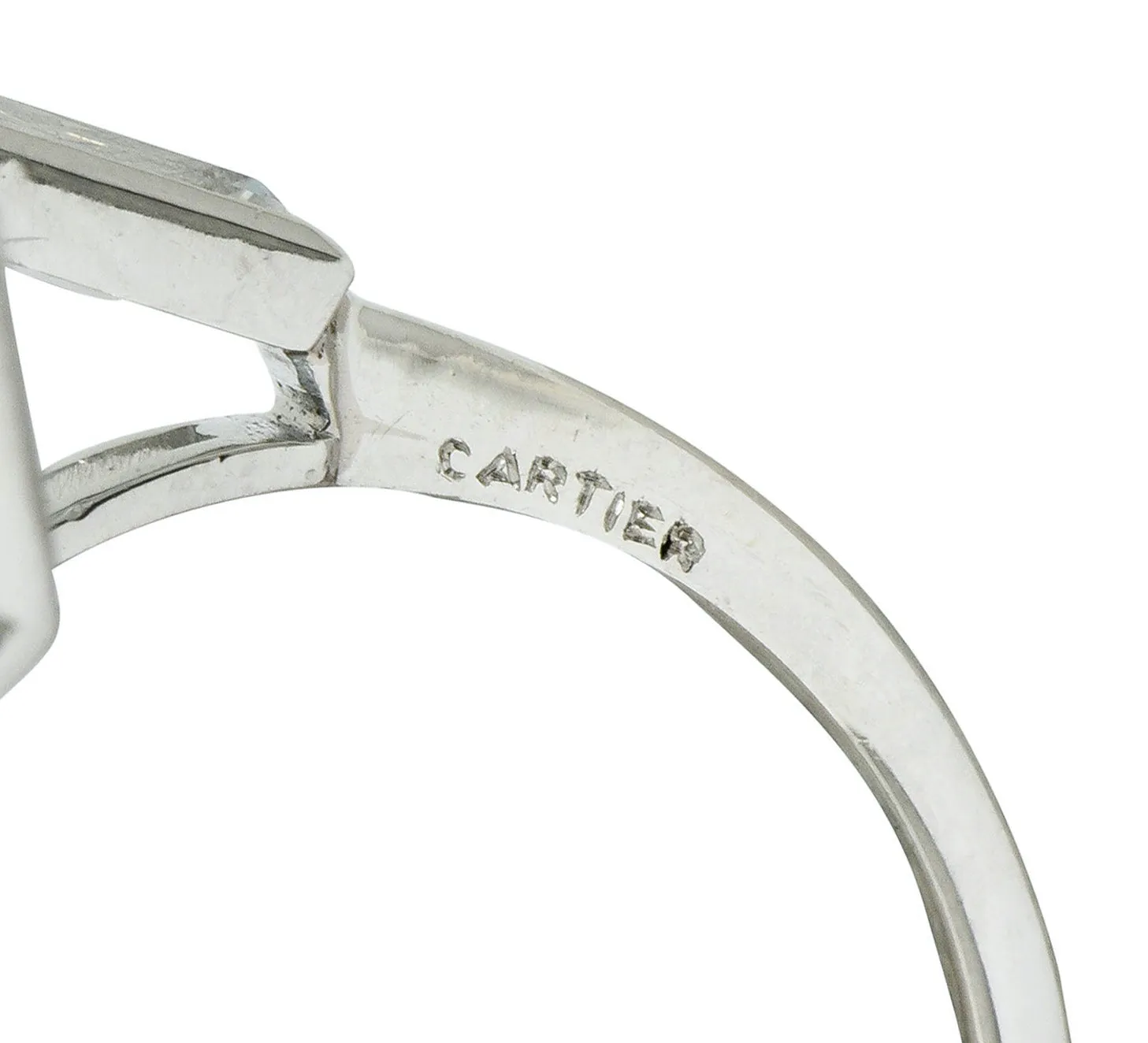 Exquisite Cartier 36.09 CTW Aquamarine Diamond Platinum Retro Cocktail Ring