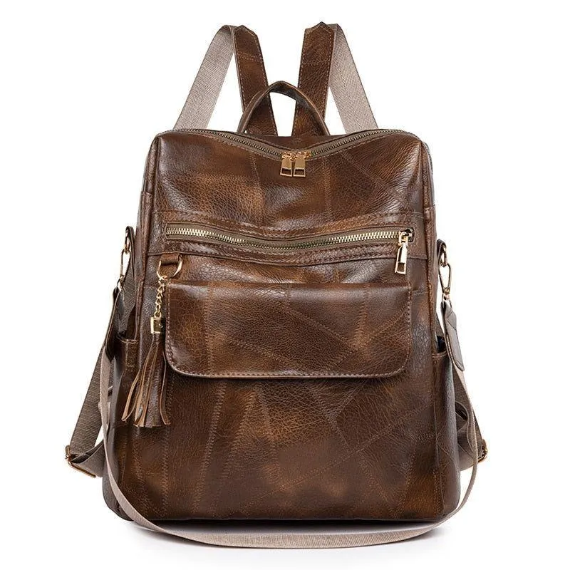 FC221 Vintage Leather Daypack: Cool Backpack with Large Capacity