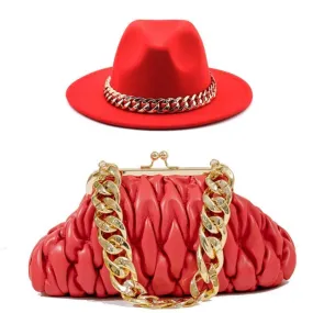 Fedora Hat And Handbag - Two Piece Luxury Accessories