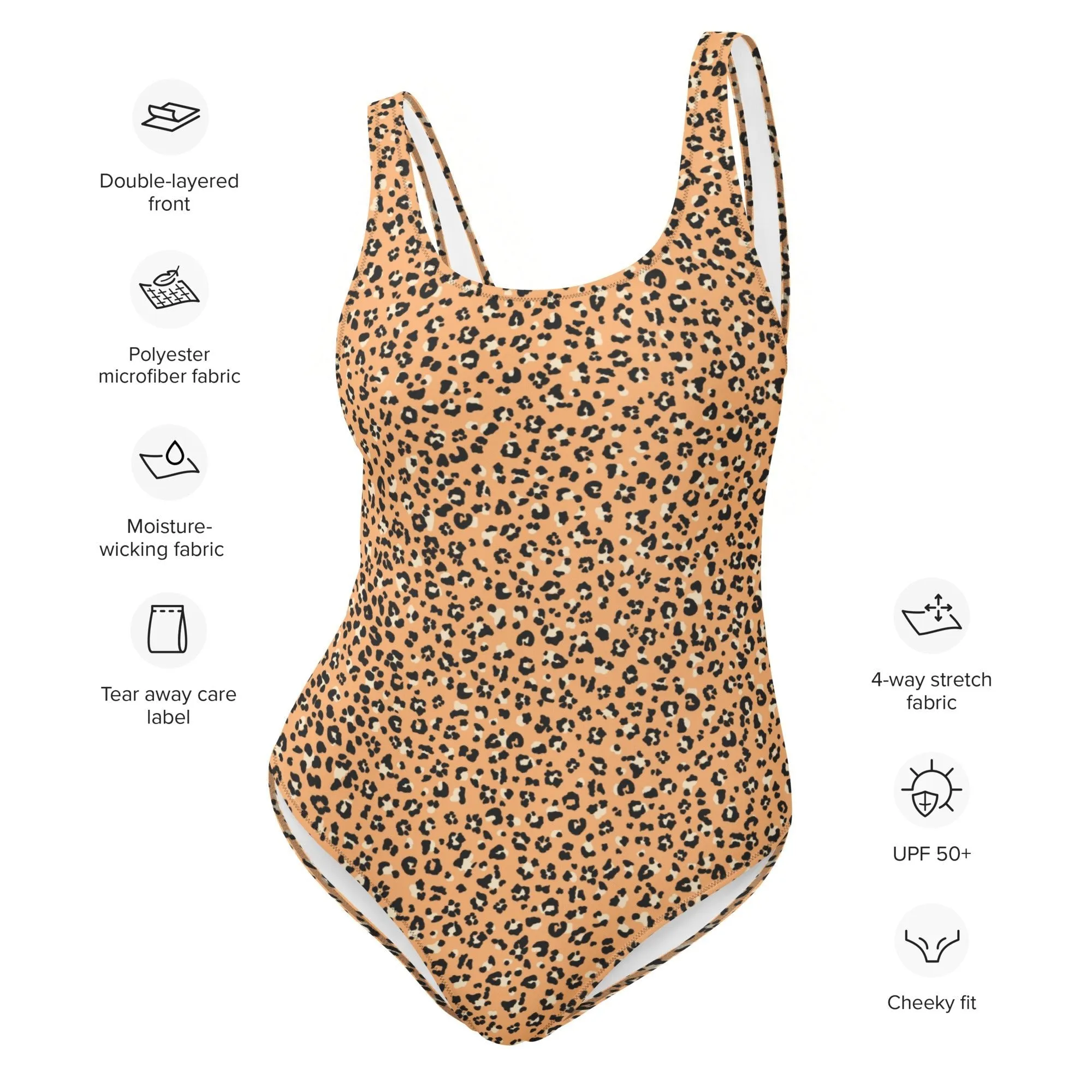 FLORIDA ECO ONE PIECE SWIMSUIT - ORANGE LEOPARD